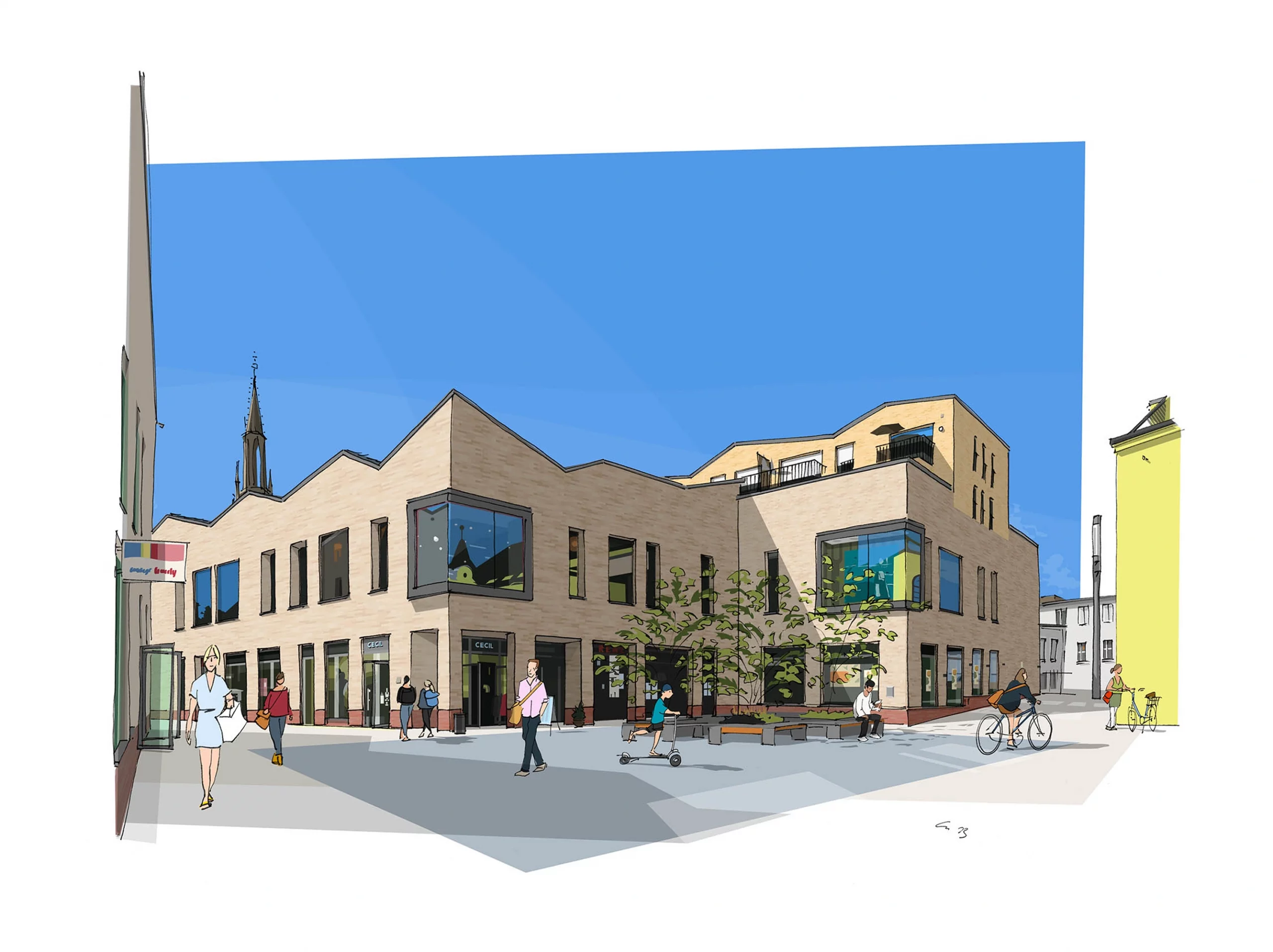 Zeichnung von Kramm & Strigl Darmstadt